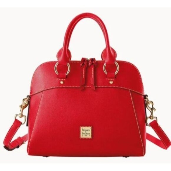 Dooney and Bourke Red Leather Satchel Bag Structured Handbag - NWT  MRSP 448.00 - Picture 8 of 14